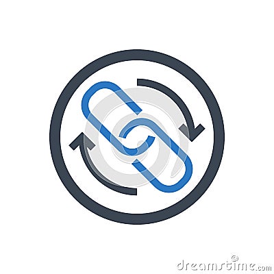 Backlinks Line Vector Glyph Icon Vector Illustration