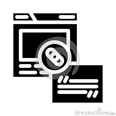 backlinks seo glyph icon vector illustration Vector Illustration