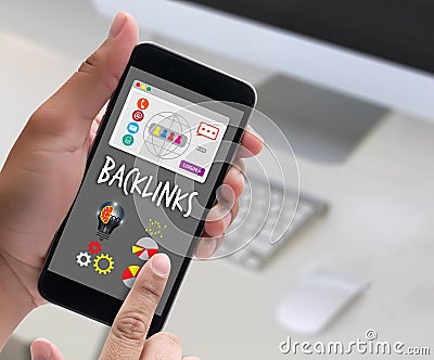 Backlinks Technology Online Web Backlinks Technology Online Web Stock Photo