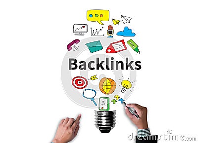Backlinks Technology Online Web Stock Photo