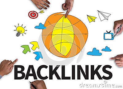 Backlinks Technology Online Web Stock Photo