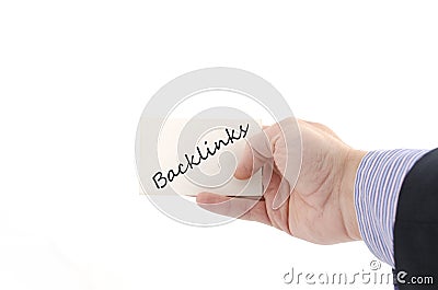 Backlinks text concept Stock Photo