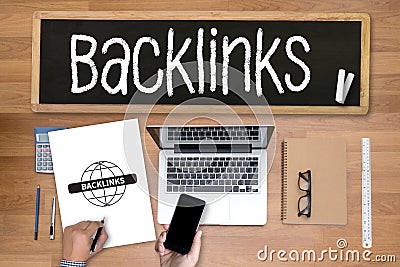 BACKLINKS Stock Photo