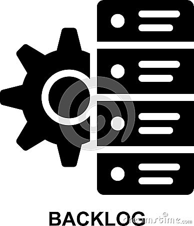 backlog, task list, project management, task management, system requirement, task manager solid glyph icon Stock Photo
