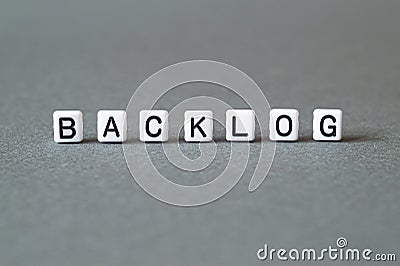 Backlog - word concept on cubes Stock Photo