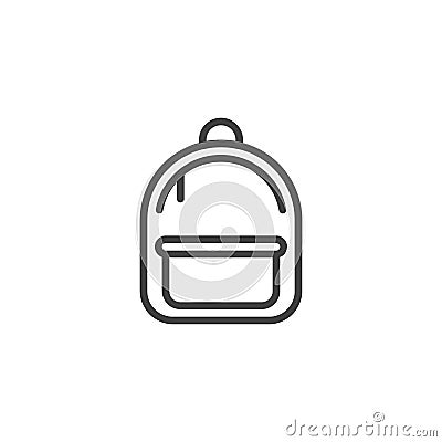 Backpack line icon Vector Illustration