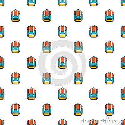 Backpack schoolbag pattern seamless Vector Illustration