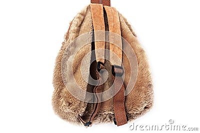 Backpack on white background Stock Photo