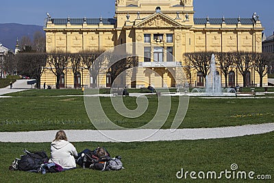 Backpackers Editorial Stock Photo