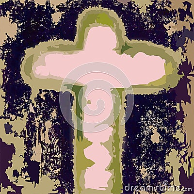 Cross of jesus christ savior Vector Illustration