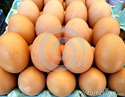 Backround of lots of eggs Stock Photo