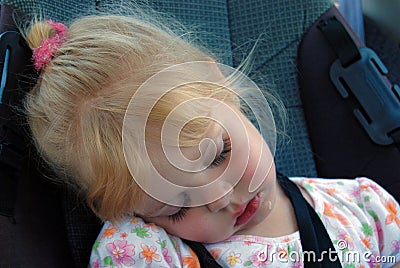 Backseat Nap Stock Photo