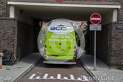 Backside BCC Company Car At Betondorp Amsterdam The Netherlands 2019 Editorial Stock Photo