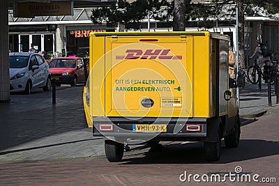 Backside DHL Mini Truck At Amsterdam The Netherlands 30-3-2023 Editorial Stock Photo