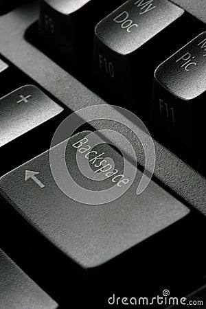 Backspace in black Stock Photo