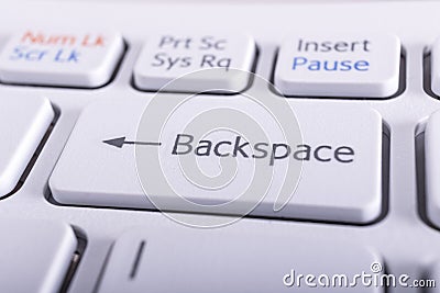 Backspace Key Stock Photo