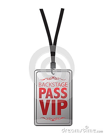 Backstage pass vip Vector Illustration