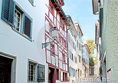 The backstreets of Zurich Stock Photo