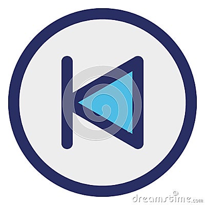 Backtrack Isolated Vector with Outline icon which can easily modify or edit Vector Illustration