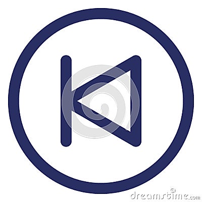 Backtrack Isolated Vector with Outline icon which can easily modify or edit Vector Illustration
