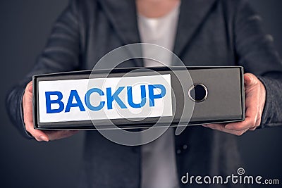 Backup business data concept, archive and keep safe Stock Photo