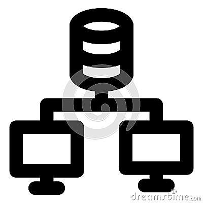 backup, computer bold vector icon which can be easily modified or edited Stock Photo