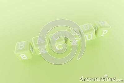 Backup computer ICT keyword. For web page, graphic design, texture or background. Stock Photo