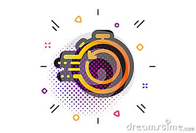 Fast recovery icon. Backup data sign. Restore timer. Vector Vector Illustration