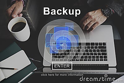 Backup Data Storage Restore Database Concept Stock Photo