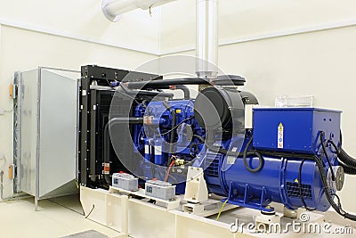 Backup diesel generator Stock Photo