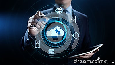 Backup Software Application Database internet technology concept. Stock Photo