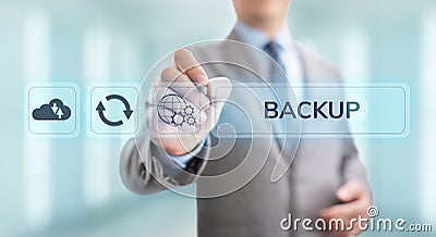 Backup Software Application Database internet technology concept. Stock Photo