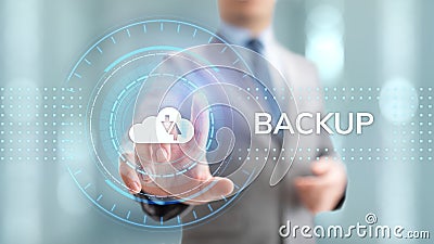 Backup Software Application Database internet technology concept. Stock Photo