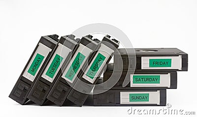 Backup tapes Stock Photo