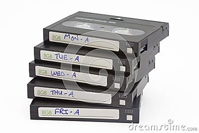 Backup tapes Stock Photo