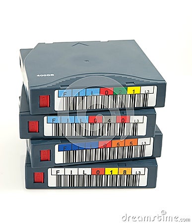 Backup tapes Stock Photo