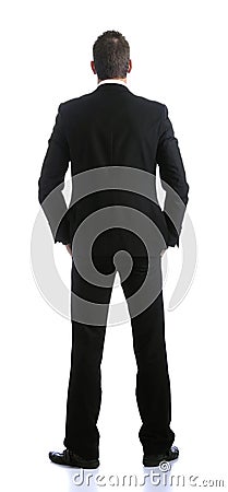 Backview of business man Stock Photo