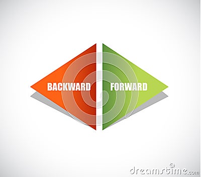 Backward and forward arrow sign illustration design Cartoon Illustration