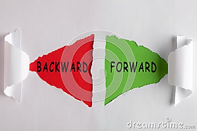 Backward Forward Concept Stock Photo