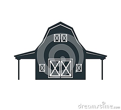 backyard barn farm house storage hangar vector logo design Stock Photo