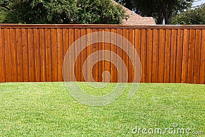 Backyard Fence Stock Photo