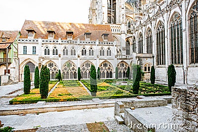 Backyard of Rouen cathedral Editorial Stock Photo