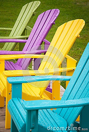 Backyard Seating Stock Photo