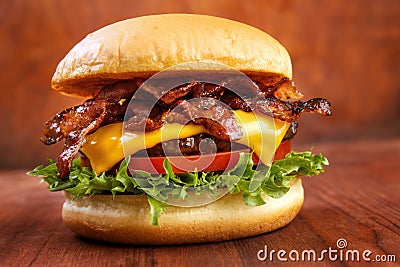 Bacon burger Stock Photo