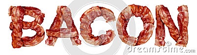 Bacon Food Text Stock Photo