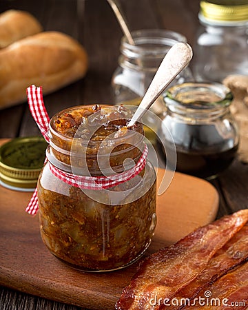 Bacon Jam Relish Stock Photo