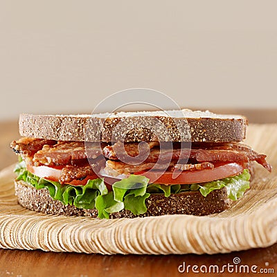 Bacon Lettuce and Tomato Sandwich Stock Photo