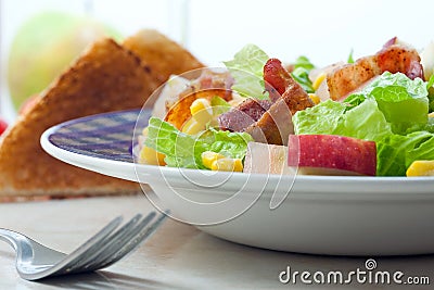 Bacon salad Stock Photo