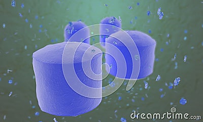 Bacteria of background, 3d render Stock Photo