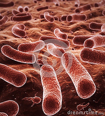 Bacteria depth of field Stock Photo